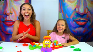 НОВЫЕ ЧЕЛЛЕНДЖИ 2018 - ЧЕЛЛЕНДЖ ПРЯМО В ЦЕЛЬ с Плей До CHALLENGE Play Doh Launch Game for kids /// Вики Шоу